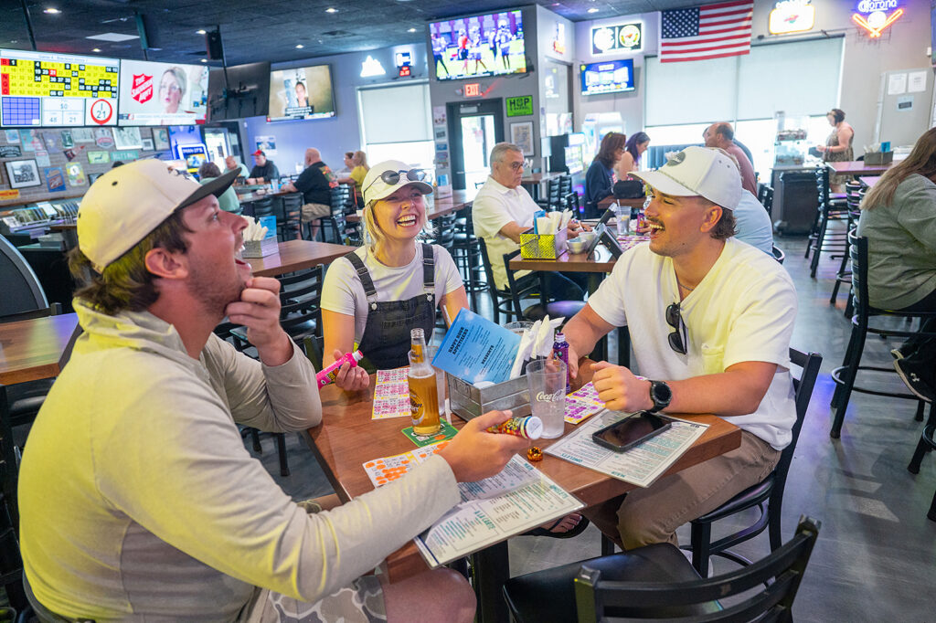 Guests winning in bingo at Little Village Pub in White Bear Lake, MN
